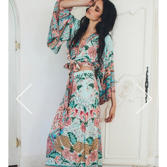 Spell Lotus Split Skirt and Kimono Top XS - Picture 2 of 2